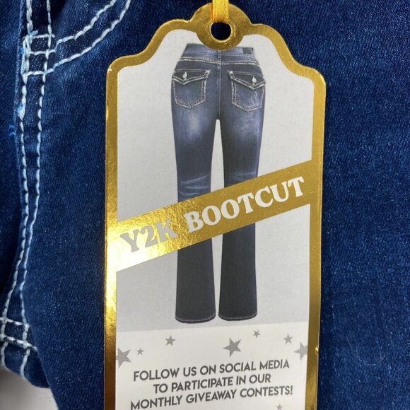 Celebrity Ace Women's Denim Jeans Size 7/28 Boot Cut Mid Rise Stretch Blue NWT - Picture 5 of 11